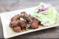 Dice beef steak japanese style Royalty Free Stock Photo