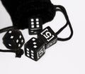 Dice black. fives