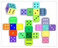 Dice for board game. Template