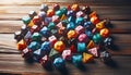 Dice for board games, Ai generated image Royalty Free Stock Photo
