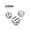 Dice. Casino and betting background. Vector Royalty Free Stock Photo