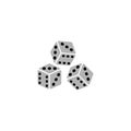 Dice icon vector design symbol Royalty Free Stock Photo