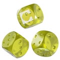 Dice CELO Glass Dice Crypto 3D Icon Royalty Free Stock Photo