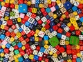 Cube dice collection Royalty Free Stock Photo