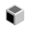 Dice concept black or white in 3D Royalty Free Stock Photo