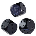 Dice Cosmos ,ATOM Glass Dice Crypto 3D Icon