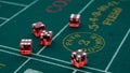 Dice On The Craps Table Royalty Free Stock Photo