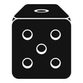 Dice cube icon, simple style Royalty Free Stock Photo