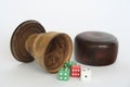 Dice cup set Royalty Free Stock Photo