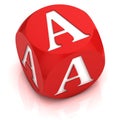 dice 3d font letter A Royalty Free Stock Photo