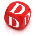 Dice 3d  font letter D Royalty Free Stock Photo