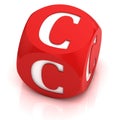 Dice 3d  font letter C Royalty Free Stock Photo