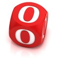 Dice 3d  font letter O Royalty Free Stock Photo