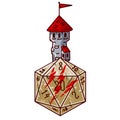 Dice d20 for playing Dnd.