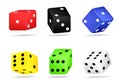 Realistic 3d rolling dice