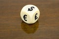 Dice (dollar, euro, pound)