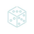 Dice with Dots Icon Illustration Royalty Free Stock Photo