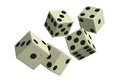 Dice falling down Royalty Free Stock Photo