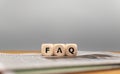 Dice form the acronym FAQ Royalty Free Stock Photo