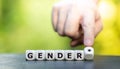 Dice form the expression `gender*` gender star. A symbol for a gender equitable administrative language in Germany. Royalty Free Stock Photo