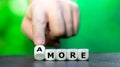 Dice form the expression `more amore` more love