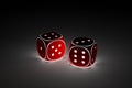 Dice in the form of neon