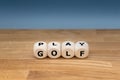 Dice form the words `PLAY GOLF.