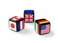 Dice with G7 flags