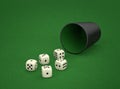 Dice game. Combination of dice - Large Straight, five sequential