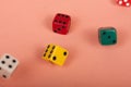 Dice game in a orange background