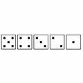 Dice game. A set of game dice, Royalty Free Stock Photo