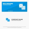 Dice, Gaming, Probability SOlid Icon Website Banner and Business Logo Template