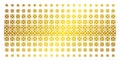 Dice Golden Halftone Pattern