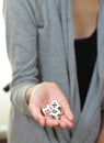 Dice on hand Royalty Free Stock Photo