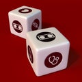 Dice, Hope and Symbols Royalty Free Stock Photo