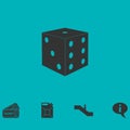 Dice icon flat