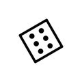 Dice icon flat vector template design trendy