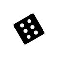 Dice icon flat vector template design trendy