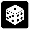 Dice icon illustration Royalty Free Stock Photo