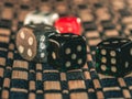 Dice on vintage background