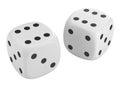 Dice isolated on white background Royalty Free Stock Photo