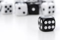 Dice isolated on white background. creative photo. Royalty Free Stock Photo