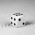 Dice in Japanese rock-garden Royalty Free Stock Photo