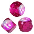 Dice Kadena ,KDA Glass Dice Crypto 3D Icon