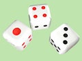 Dice latex top view Royalty Free Stock Photo