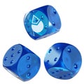 Dice Lido DAO ,LDO Glass Dice Crypto 3D Icon