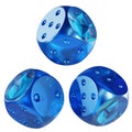 Dice Lido Staked ETH ,stETH Glass Dice Crypto 3D Icon