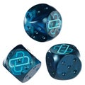 Dice Loom Network ,LOOM Glass Dice Crypto 3D Icon