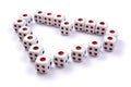 Dice in love shape Royalty Free Stock Photo