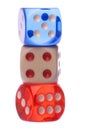 Dice Macro Isolated Royalty Free Stock Photo